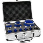 Korunkové vrtáky diamantové, sada 9ks, 6-68mm, Geko G65102