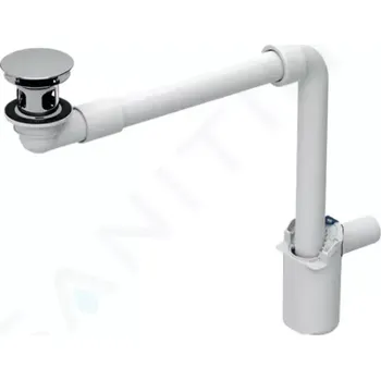 Sifon Geberit Příslušenství Úsporný umyvadlový sifon s výpustí pro umyvadla bez přepadu, chrom, 152.091.21.1