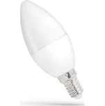 LED žárovka svíce E14 230V 6W studená bílá, stmívatelná, SPECTRUM WOJ14383