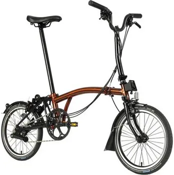 Skládací kolo Skládací kolo Brompton C Line dvoubarevné Black Edice, Flame Laquer typ řídítek M