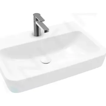 Umyvadlo Villeroy & Boch O.novo Umyvadlo 65x46 cm, bez přepadu, otvor pro baterii, AntiBac, CeramicPlus, alpská bílá, 4A41KLT2