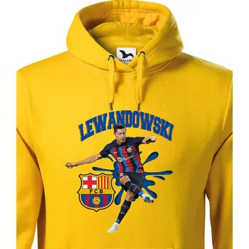Pánská mikina Pánská mikina Robert Lewandowski, Barva Žlutá, Velikost S, Canvas Pánská mikina Bezvatriko.cz 2041