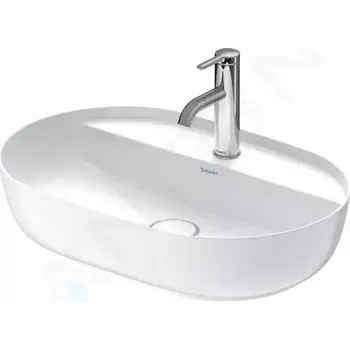 Umyvadlo Duravit Luv Umyvadlo na desku, 60x40 cm, bez přepadu, s otvorem pro baterii, WonderGliss, bílá/matná bílá, 03806026001