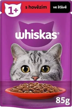 Krmivo pro kočku Whiskas Adult kapsička s hovězím ve šťávě