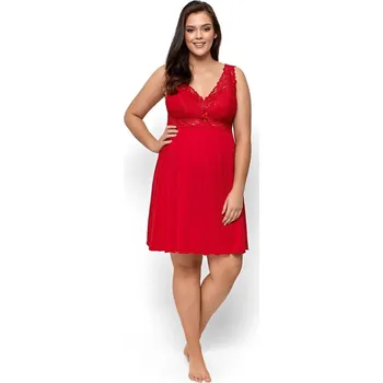 Dámská noční košile Noční košile Bona red plus - NIPPLEX, Červená XXL i41_74650_2:červená_3:XXL_