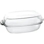 Pekáč borosil. sklo obdélník 41,5x26x16 cm víko