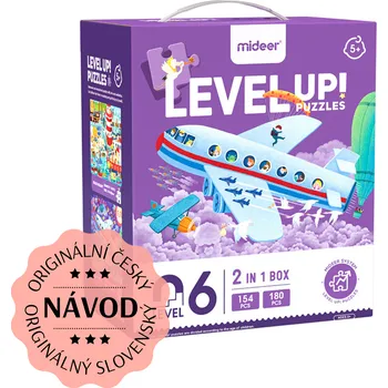Puzzle Mideer LEVEL UP! 06 - Báječné prázdniny puzzle 2v1 (154 a 180 dílků)