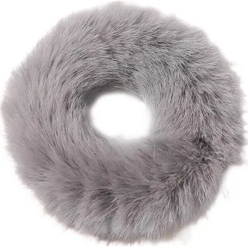 Ozdoba do vlasů Flamenco Mystique Velká šedá gumka do vlasů frotka, průměr 8 cm, šířka 3 cm