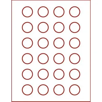 Obal pro sběratelský předmět Lindner 24 polí do 32,5 mm Barva: Červená