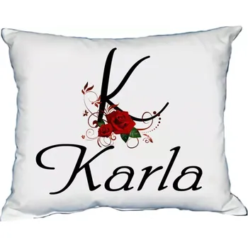 Dekorativní polštářek Polštář s dámským jménem KARLA (polštářek dámské jméno )