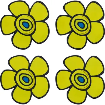 Podtácek Bellatex Podtácek sada 4 ks 10x10 cm 4ks Květina žlutá