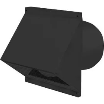 Komín Nástěnný kryt Wolf CWL s hrdlem DN 180, černý