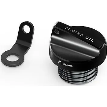Rizoma Víčko olejové nádrže pro motocykly Ducati a Yamaha, černé Černá-Hliník