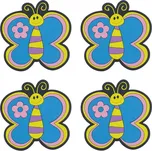 Bellatex Podtácek sada 4 ks 10x10 cm 4ks Motýl modrá