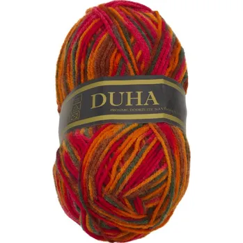 Příze Bellatex Příze DUHA 50g / 150 m oranžová, hnědá, červená