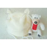 AMÁLKA Chlupatá čepička krémová Velikost: 62-68