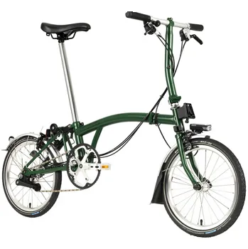 Skládací kolo Skládací kolo Brompton C Line jednobarevné, Racing Green typ řídítek S