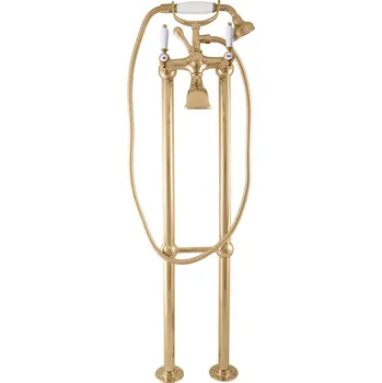 Vodovodní baterie RAV Slezák Vodovodní baterie vanová, volně stojící MK550.5/2Z Morava Retro, barva zlato, rozměr 150 mm