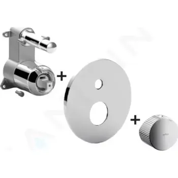 Vodovodní baterie Paffoni Jo Baterie pod omítku pro 2 spotřebiče, chrom, JOBOX015CR