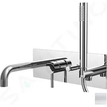 Vodovodní baterie Paffoni Light Vanová baterie pod omítku, s přislušenstvím a tělesem, bílá mat, LIG001BO