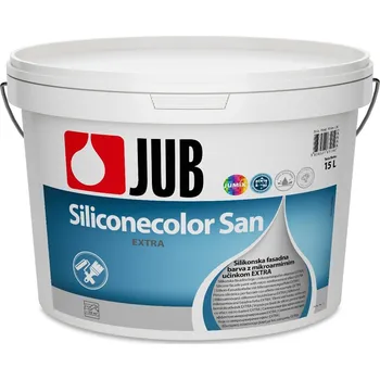 Fasádní barva JUB SILICONECOLOR San extra mikroarmovaná silikonová fasádní barva 15 l Bílá