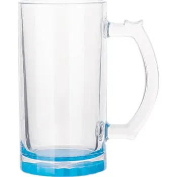 Sklenice Sklenice na pivo 470 ml s barevným dnem - modrá sublimace termotransfer