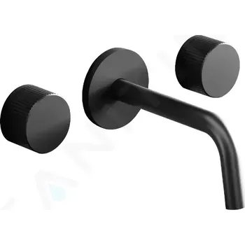 Vodovodní baterie Paffoni Jo Umyvadlová baterie pod omítku s tělesem, 3-otvorová instalace, matná černá, JO008NO