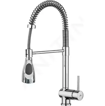 Vodovodní baterie Paffoni Stick Dřezová baterie s flexibilním ramenem, chrom, SK177CR