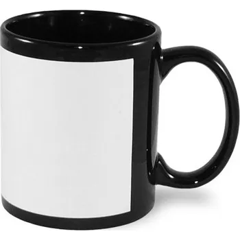 Hrnek 330 ml A+ s rámečkem - černý sublimace termotransfer