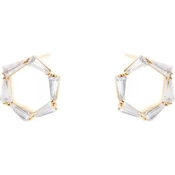 Náušnice Flamenco Mystique 18karátové Pozlacené Náušnice z Chirurgické Oceli, 1,1 cm x 1,1 cm