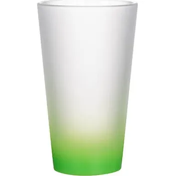Sklenice Sklenice Latte 450 ml matná - zelený gradient sublimace termotransfer