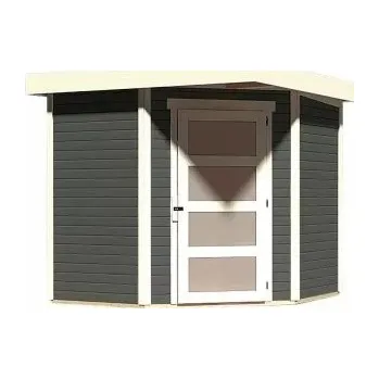 Zahradní domek KARIBU HOLZTECHNIK dřevěný domek KARIBU SCHWANDORF 3 (73468) terragrau LG3890