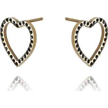 Náušnice Flamenco Mystique Náušnice z chirurgické oceli pozlacené 14 karátovým zlatem, světlé zlato, 1,5 x 1,5 cm