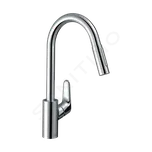 Hansgrohe Focus M41 Dřezová baterie s výsuvnou sprškou, chrom, 31815000