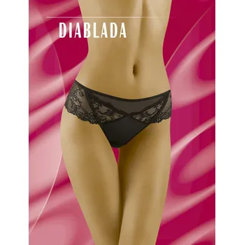 Kalhotky Černá krajková tanga s mašlí - Wol-Bar, S i556_61687_7_33