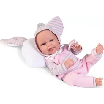 Panenka Realistické miminko holčička Clara s ušatým polštářkem od Antonio Juan (Baby Clara cojín orejitas)
