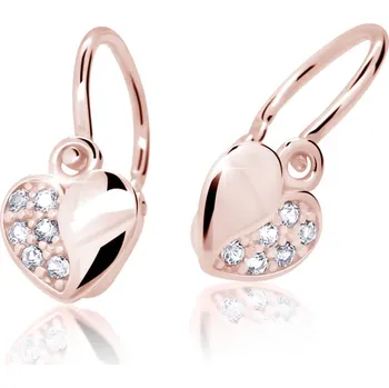 Náušnice CUTIE Růžové zlato dětské náušnice