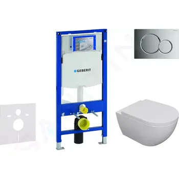 Geberit Duofix Set předstěnové instalace, klozetu Oudee a sedátka softclose, tlačítko Sigma01, lesklý chrom, SANI11CA1100