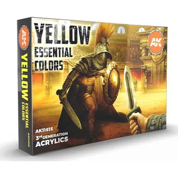 AK Interactive AK Acrylics 3Gen SET AK11615 YELLOW ESSENTIAL COLORS 3GEN SET (6x17ml)