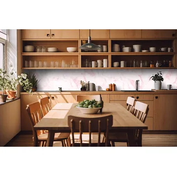 Fototapeta DIMEX | Fototapeta do kuchyně Světle růžová mramorová textura KI-420-276 | 420 x 60 cm | růžová + Samolepicí fototapeta za kuchyňskou linku DIMEX Světle růžová mramorová textura v šíři 420 cm