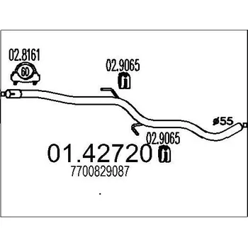 Výfuková trubka Výfuková trubka MTS 01.42720
