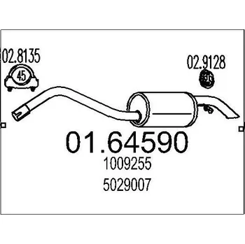 Tlumič výfuku Zadní tlumič výfuku MTS 01.64590