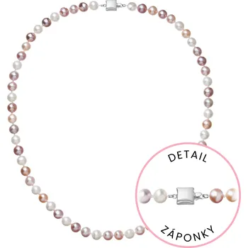 Náušnice Perlový náhrdelník z říčních perel se zapínáním z bílého 14 karátového zlata 822004.3/9268B multi