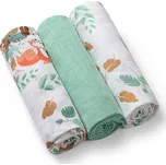 BabyOno Pleny mušelínové - Super soft 3ks - Liška a Tygr