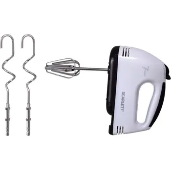 Scarlett He-133 Ruční mixér do kuchyně, 7 rychlostí – bílý