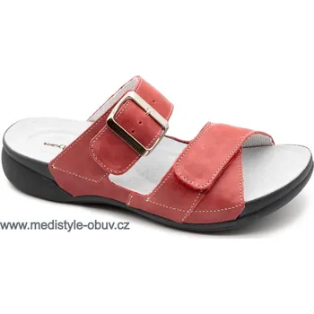 Dámská zdravotní obuv MEDISTYLE FATIMA 9F-H15 pantofel červený, červená - 41