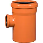 Odbočka kanalizační PVC Osma KGEA 87°, DN 250 x 125, oranžová