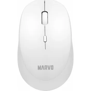 Myš Marvo myš Marvo WM103WH myš, 1600DPI, 2,4 [GHz], optická, 4 class, bezdrátová, bílá, 1 ks AA, kancelářská, tichá