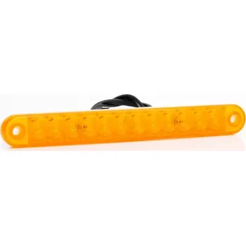 Přední světlomet LED poziční světlo Fristom dlouhé 225 mm, 12-36V, EMC- Oranžové