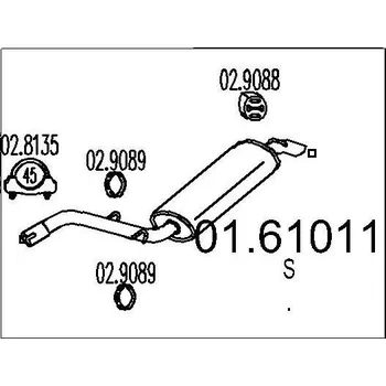 Tlumič výfuku Zadní tlumič výfuku MTS 01.61011